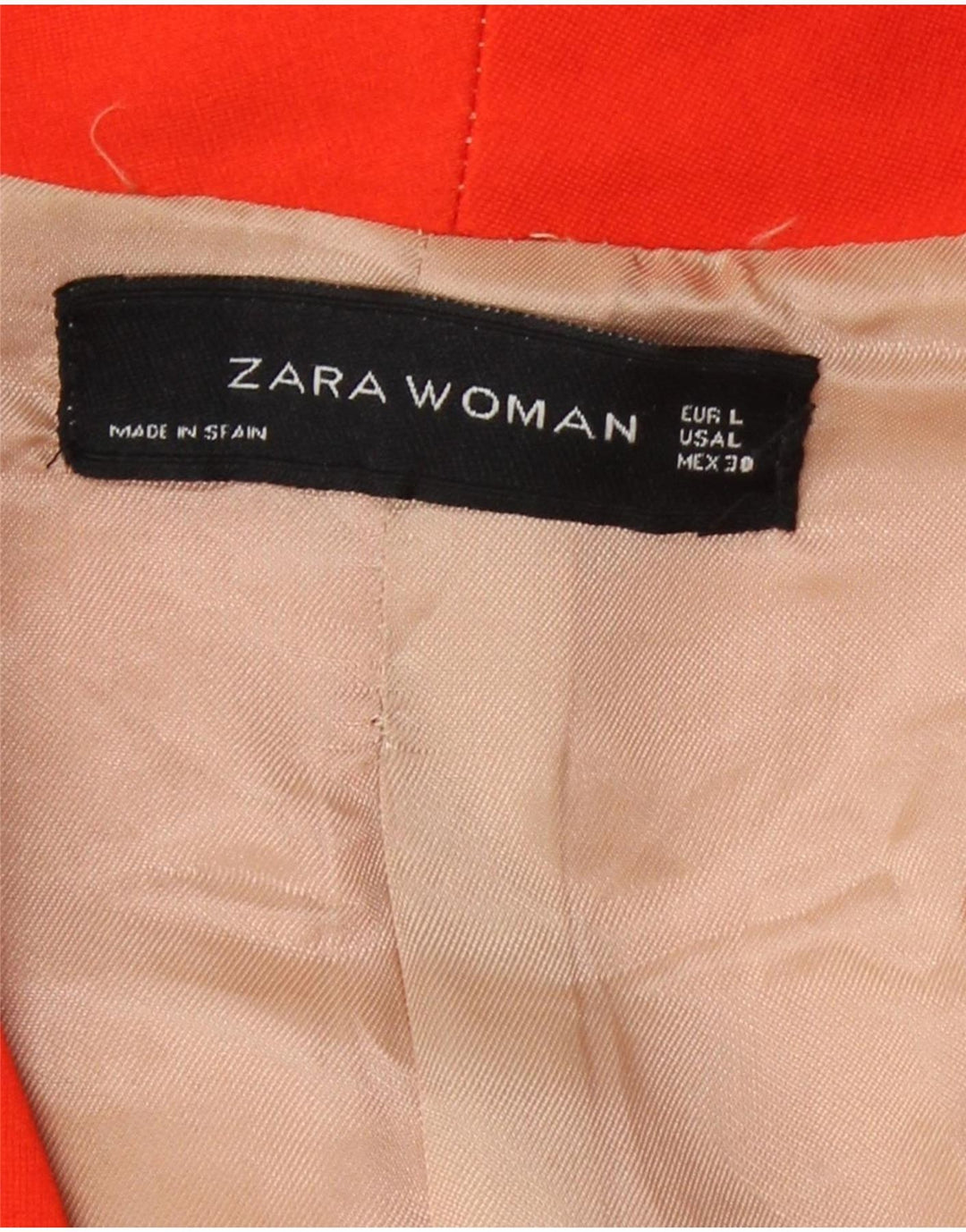Zara Dame Bolero Jacket UK 14 Large Orange Viscose