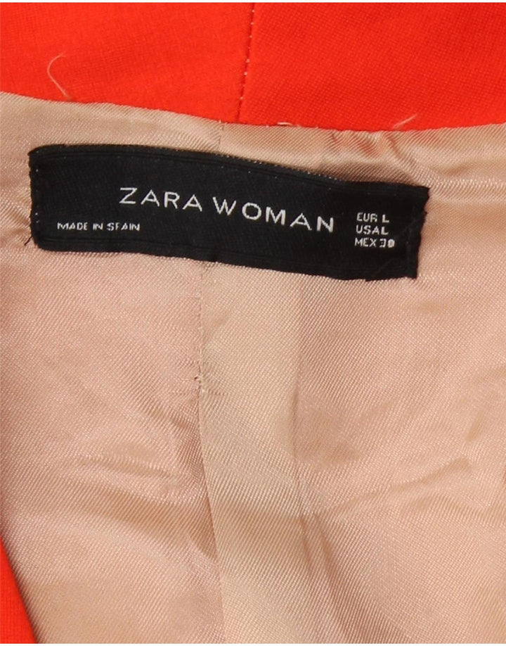 Zara Dame Bolero Jacket UK 14 Large Orange Viscose