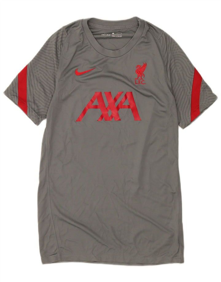 Nike Herre Liverpool Grafisk T-Shirt Top Lille Grå Colourblock Polyester