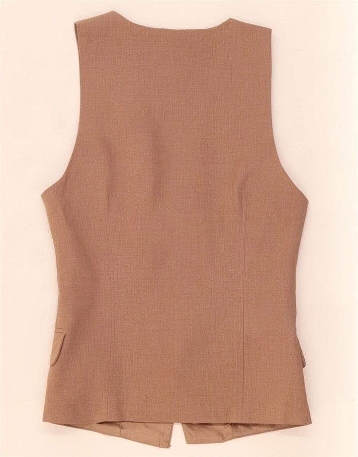 Zara Dame ÅBEN vest UK 4 XS Beige Polyester