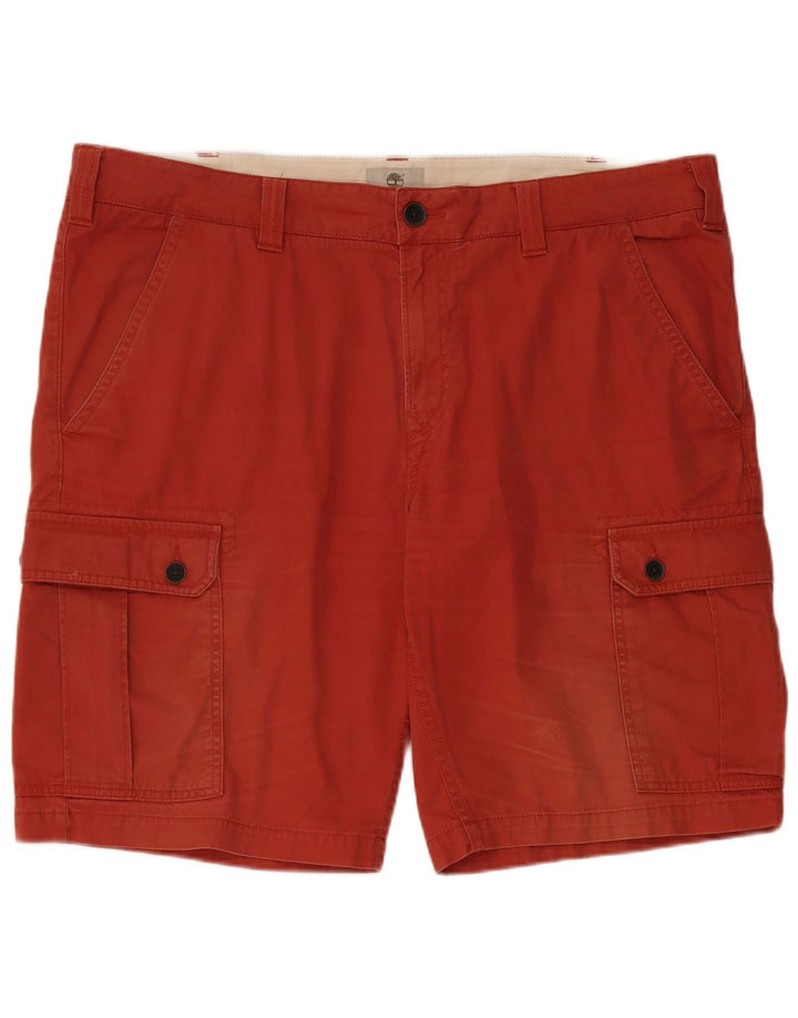 Timberland Herre Cargo Shorts W40 XL Rød Bomuld
