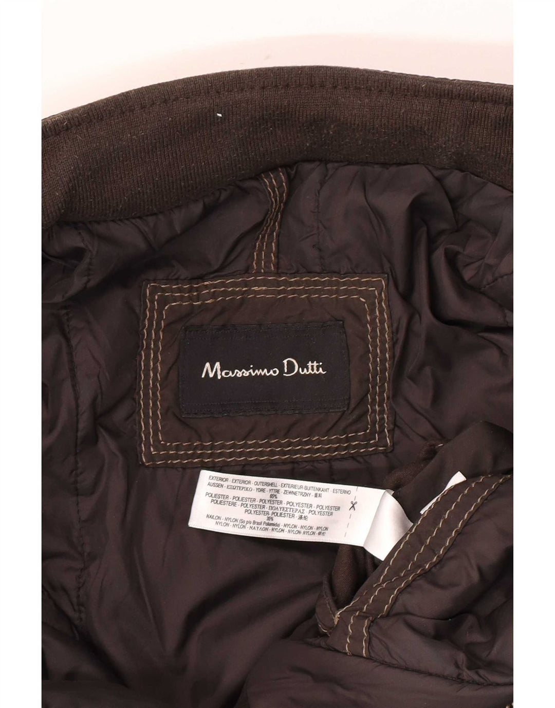Massimo Dutti Herre polstret jakke Large Brun Polyester