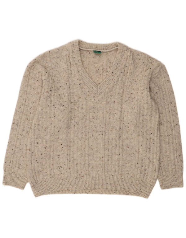 Canda Herre V-hals sweater Medium Grey Flecked Acryl