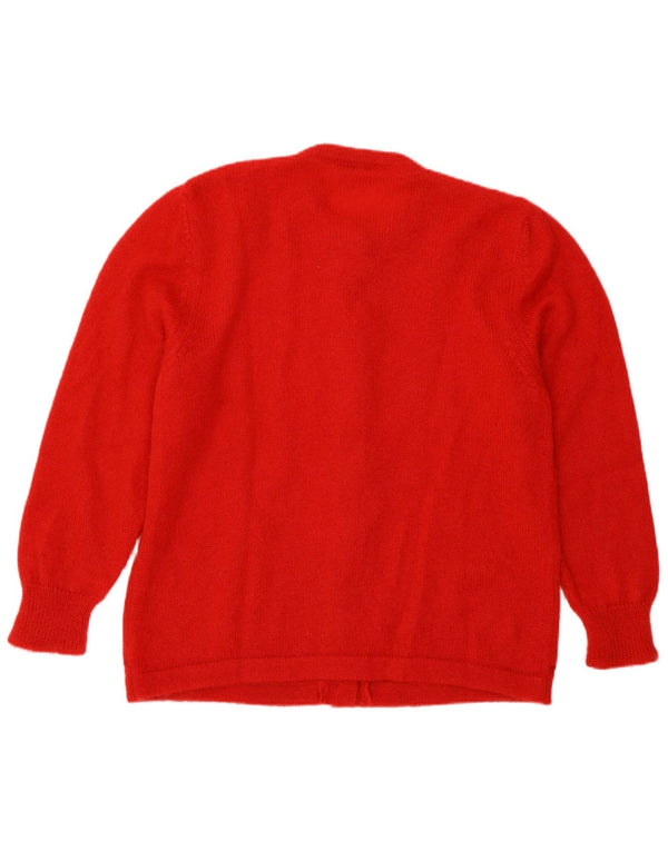 Colombo Dame Cardigan Sweater IT 44 Medium Red Mohair