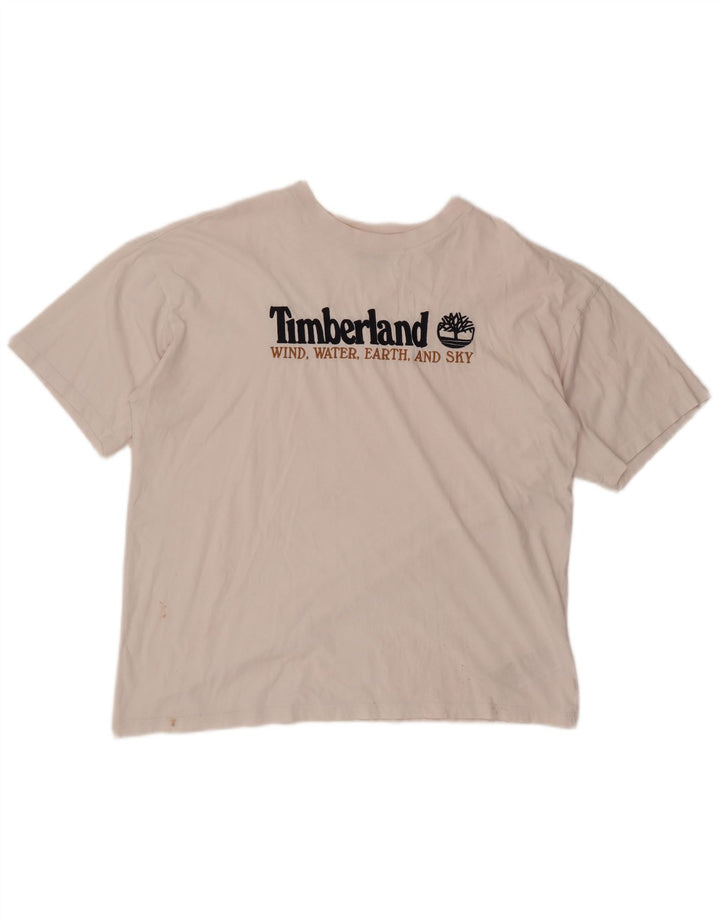 Timberland Herre grafisk T-shirt Top Stor hvid bomuld
