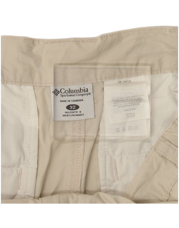 COLUMBIA Herre Cargo Shorts W32 Medium Beige Bomuld