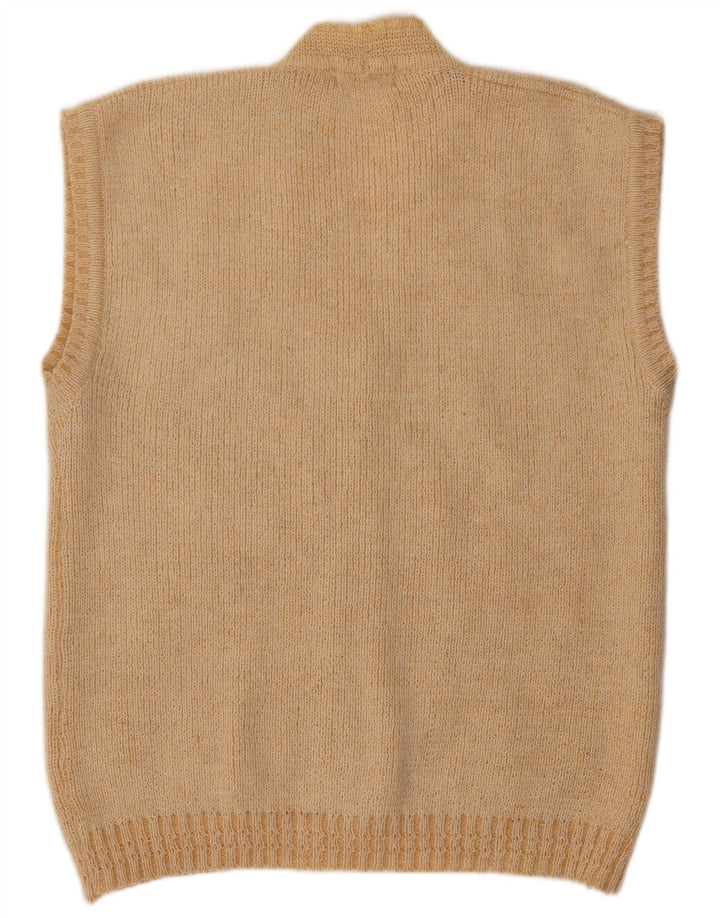 NAGPAL Dame ærmeløs cardigan sweater UK 16 Large Beige Floral