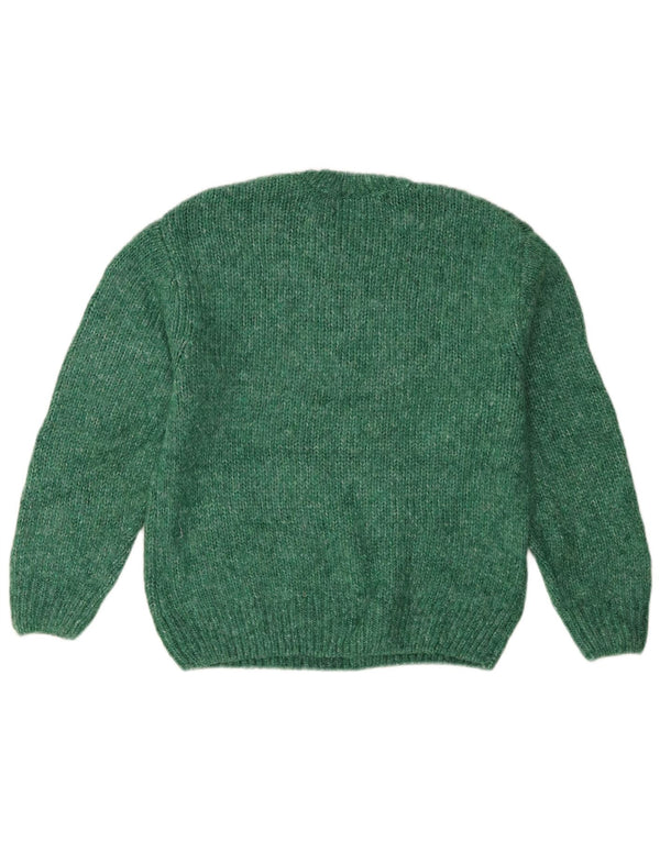 Zara Girls Crew Neck Jumper Sweater 9-10 år Grøn Akryl