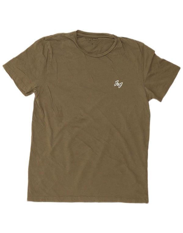 JACK & JONES Herre T-Shirt Top Medium Khaki Bomuld