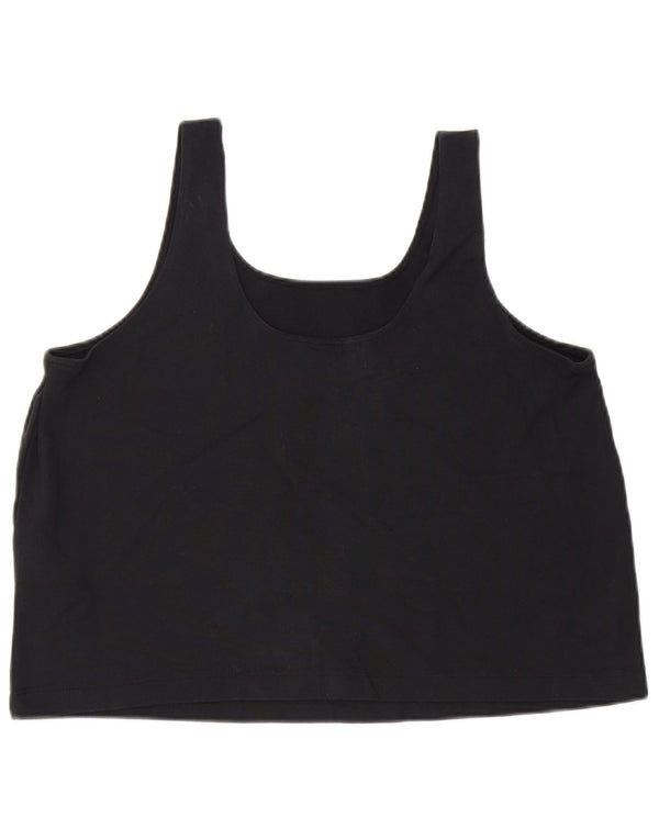 Nike Womens Crop Oversized Vest Top UK 10 Small Black Bomuld