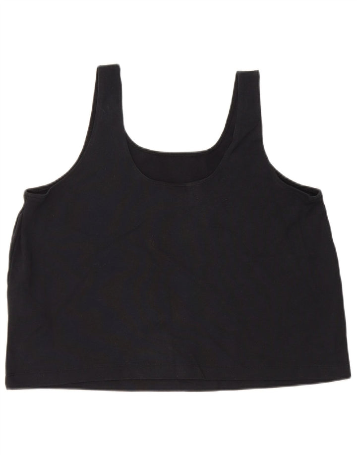 Nike Womens Crop Oversized Vest Top UK 10 Small Black Bomuld