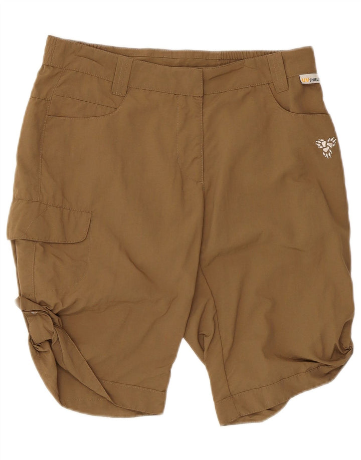 Jack Wolfskin Dame Cargo Shorts UK 8/10 Small W30 Beige Polyamid
