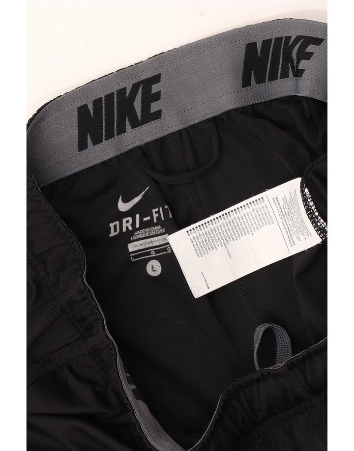 Nike Herre Graphic Regular Fit Sportshorts Large Sort Polyester