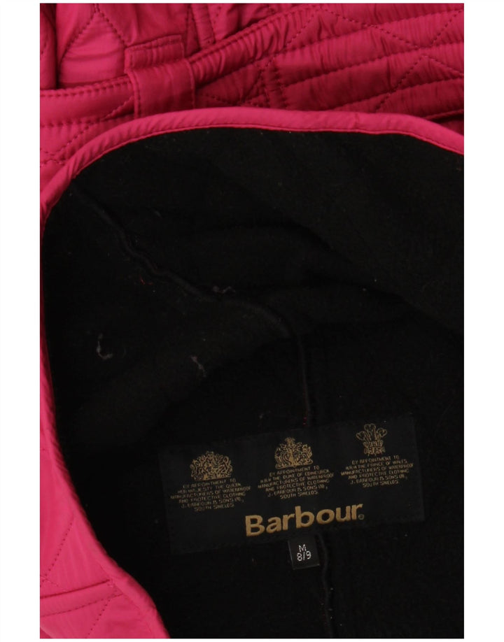 BARBOUR Girls Quilted Jacket 8-9 Years Medium Pink