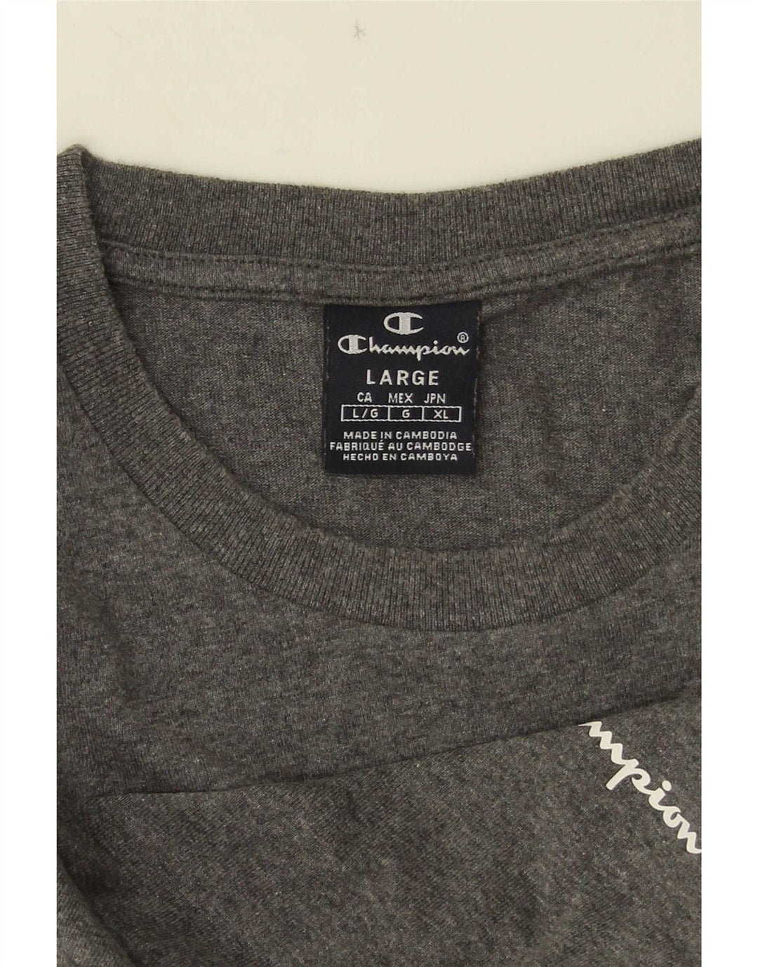 Champion Herre T-Shirt Top Stor Grå
