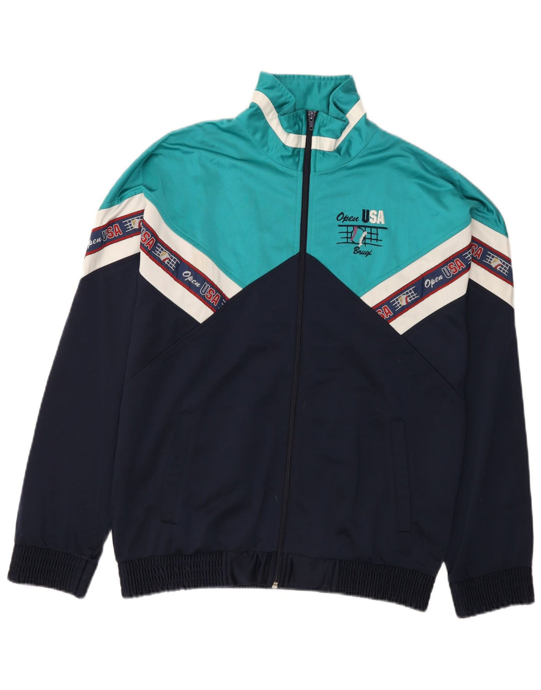 Brugi Herre USA Grafisk træningsdragt Topjakke Medium Navy Blue Colourblock
