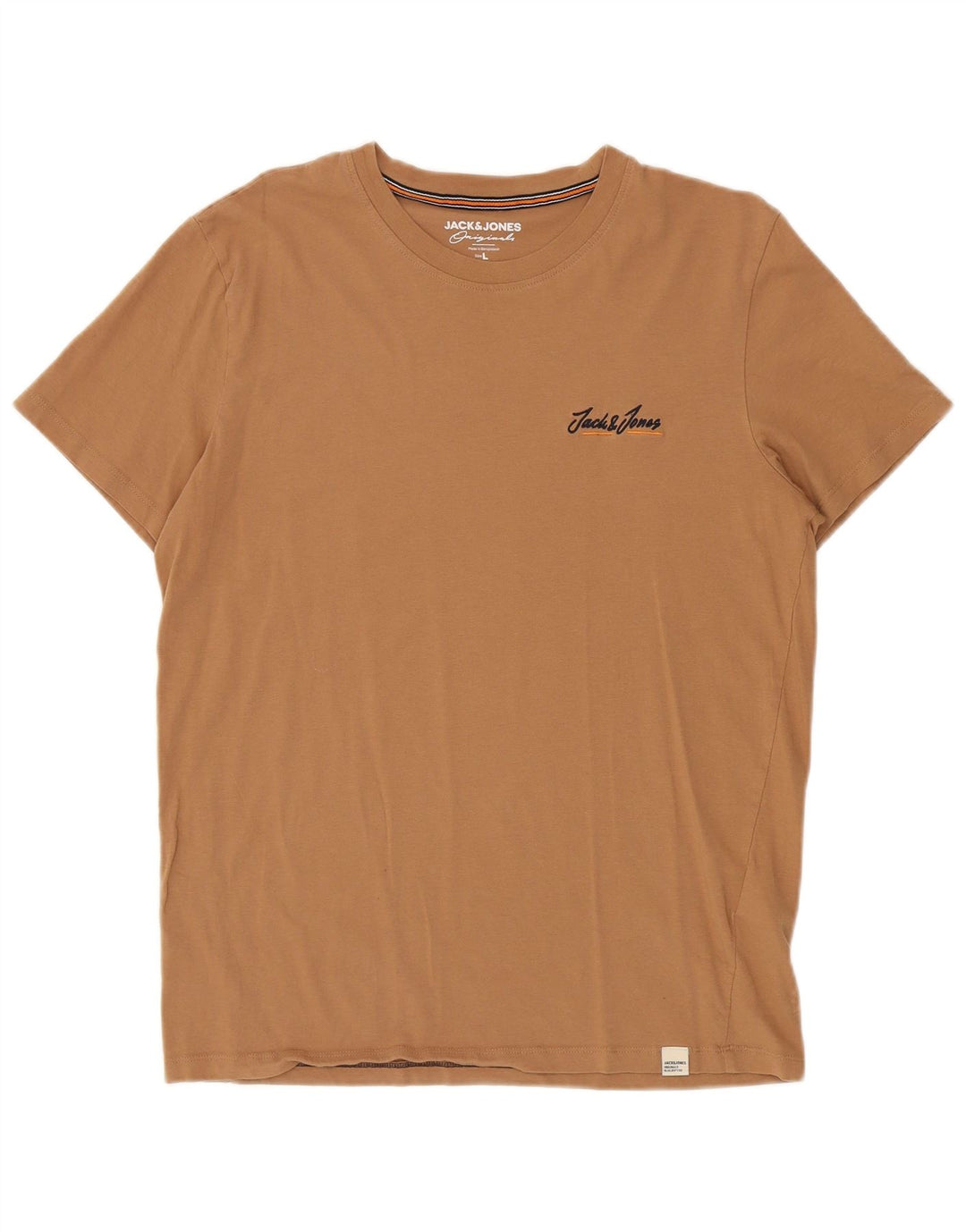 Jack & Jones Herre T-shirt Top Stor brun bomuld