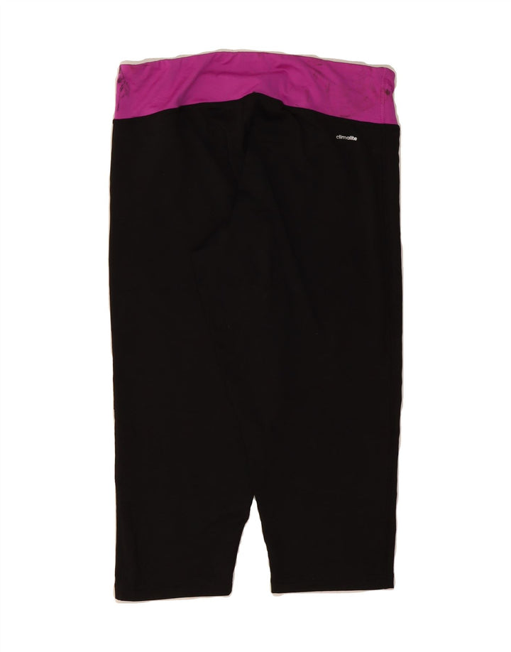 ADIDAS Womens Climalite Capri Leggings UK 12/14 Medium  Black Polyester Vintage Adidas and Second-Hand Adidas from Messina Hembry 