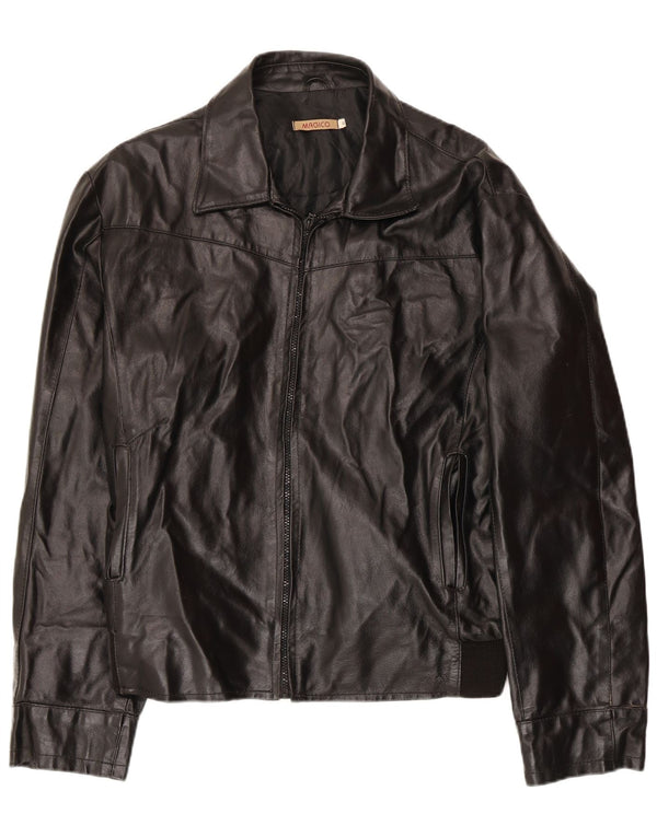 Vintage herre læderjakke UK 42 XL sort læder
