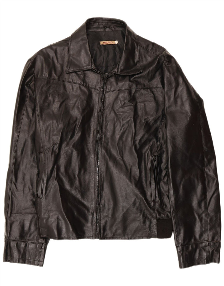 Vintage herre læderjakke UK 42 XL sort læder