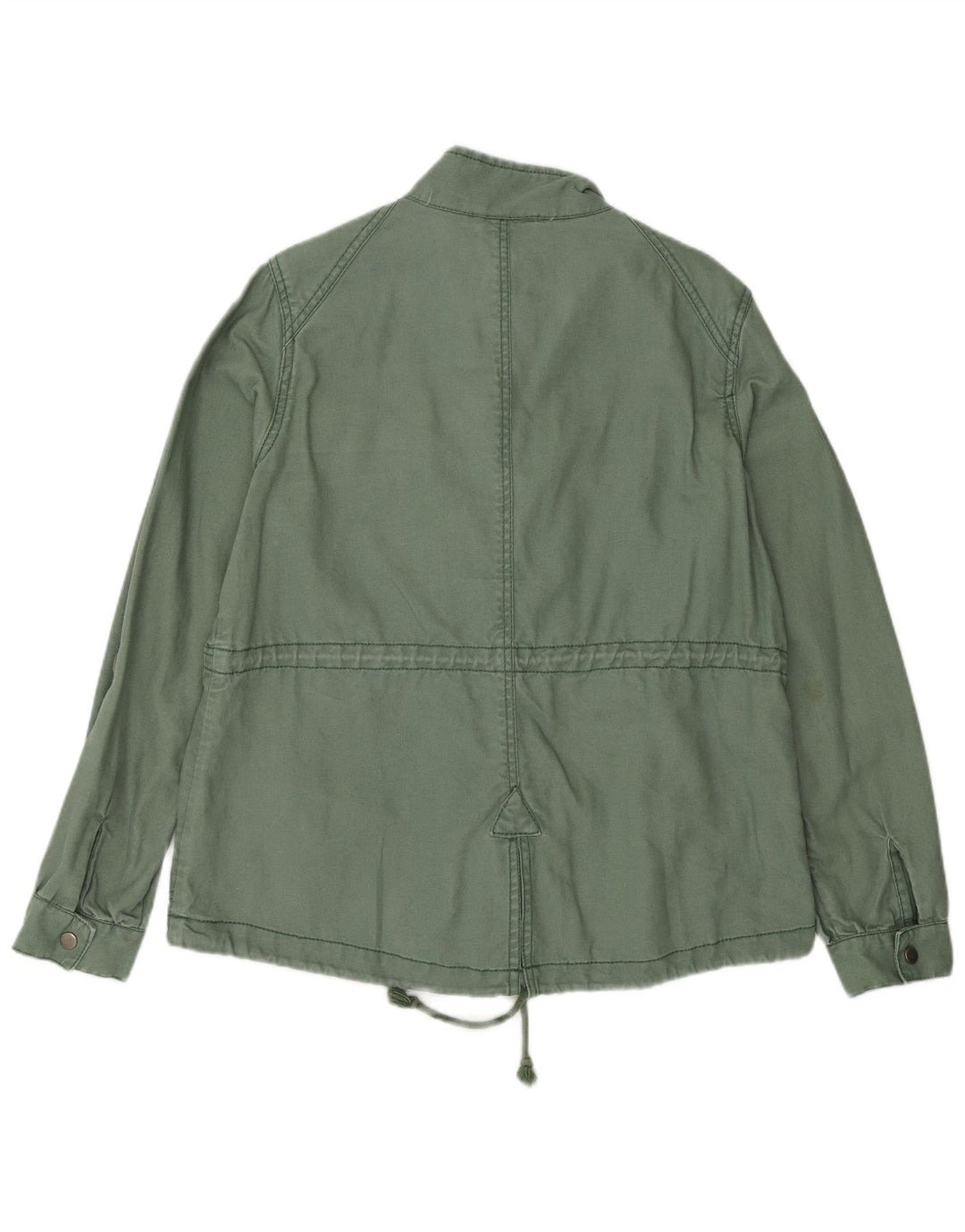 MONSOON Womens Utility Jacket UK 16 Large Green Ramie