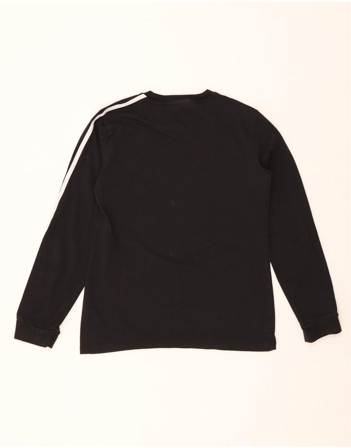 ADIDAS Dame Top Langærmet UK 12 Medium Sort Bomuld