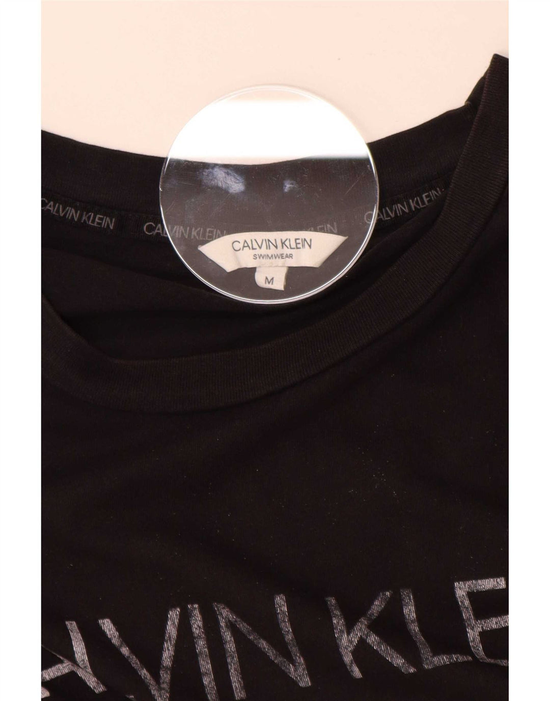 Calvin Klein Herre grafisk T-shirt Top Medium Sort