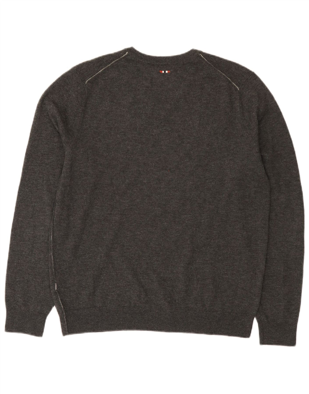 Napapijri Herre V-hals sweater Stor Grå Merinould