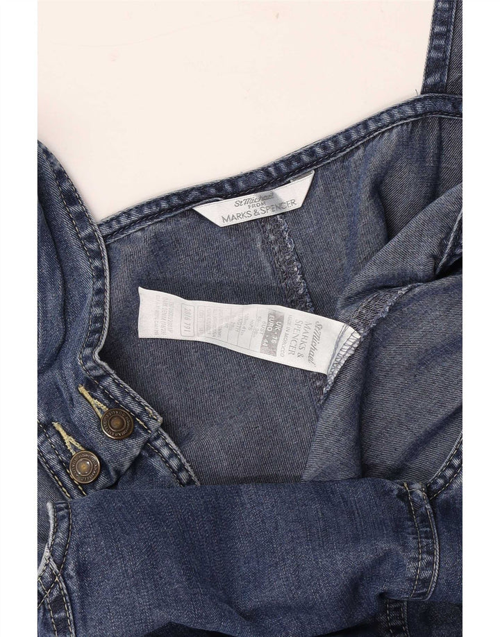 Marks & Spencer Dame St. Michael Denim Dungaree Dress UK 16 Large Blue
