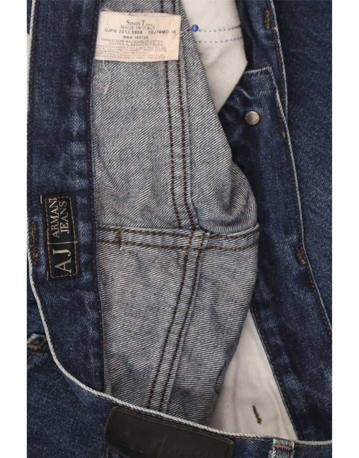 Armani Straight Jeans til mænd W38 L34 Marineblå Bomuld