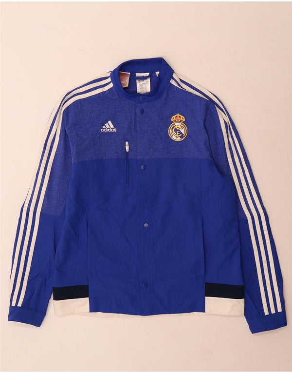 Adidas Boys Real Madrid Træningsdragt Topjakke 13-14 år Blå Colourblock