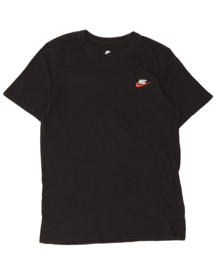 Nike T-shirt med atletisk snit til mænd, medium sort bomuld