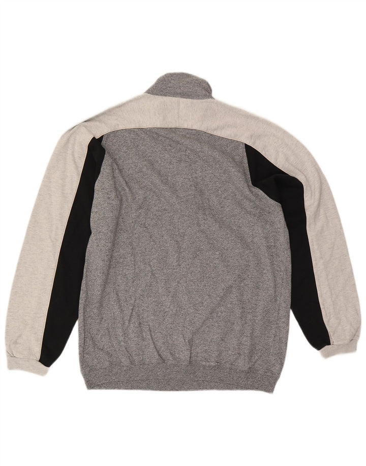 CHAMPION Sweatshirt med lynlås til mænd, stor grå farveblok bomuld