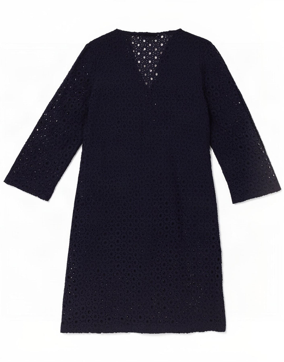 The White Company Dame Strand 3/4 ærmer Basic Dress UK 10 Small Navy Blue