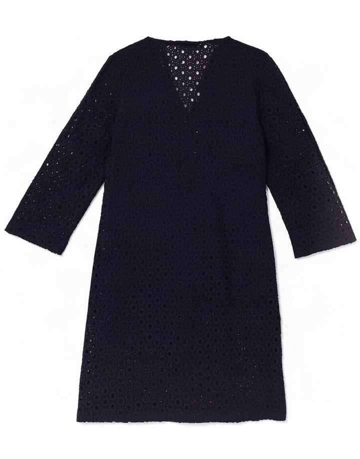 The White Company Dame Strand 3/4 ærmer Basic Dress UK 10 Small Navy Blue