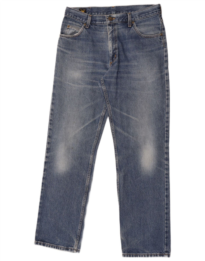 Lee Mens Brooklyn Straight Jeans W34 L32 Blå Bomuld