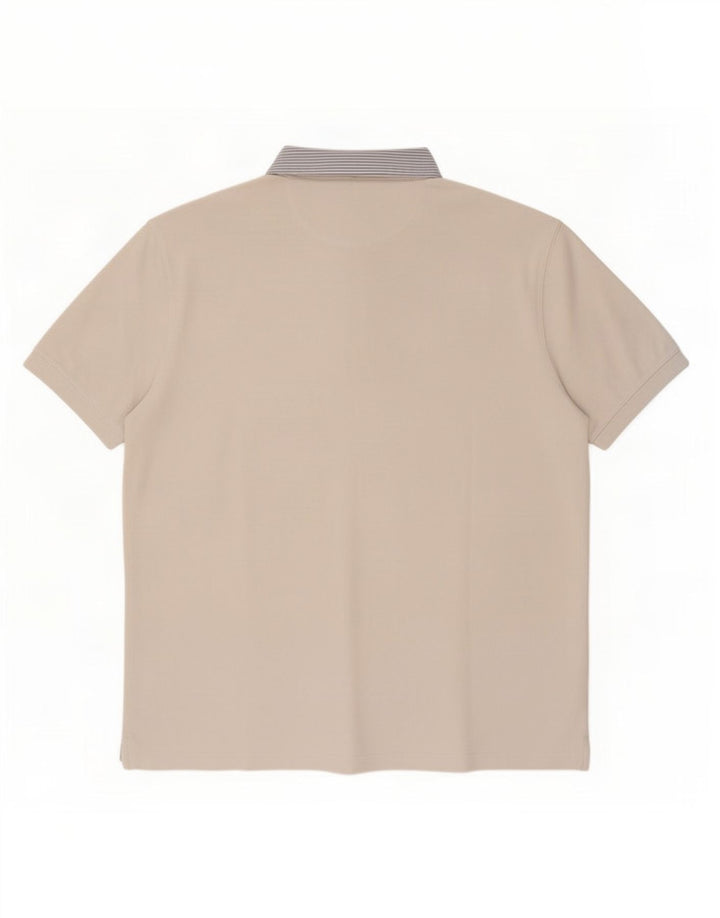 Massimo Dutti Herre Polo Shirt 2XL Hvid Bomuld