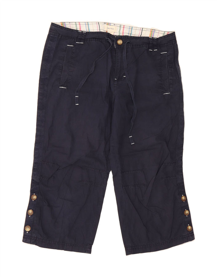 NAUTICA Womens Straight Capri Trousers US 8 Medium W32 L20 Navy Blue Vintage Nautica and Second-Hand Nautica from Messina Hembry 