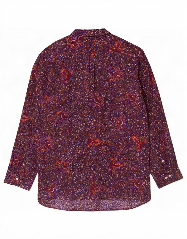 Chaps Womens Shirt UK 20 2XL Purple Paisley Cotton