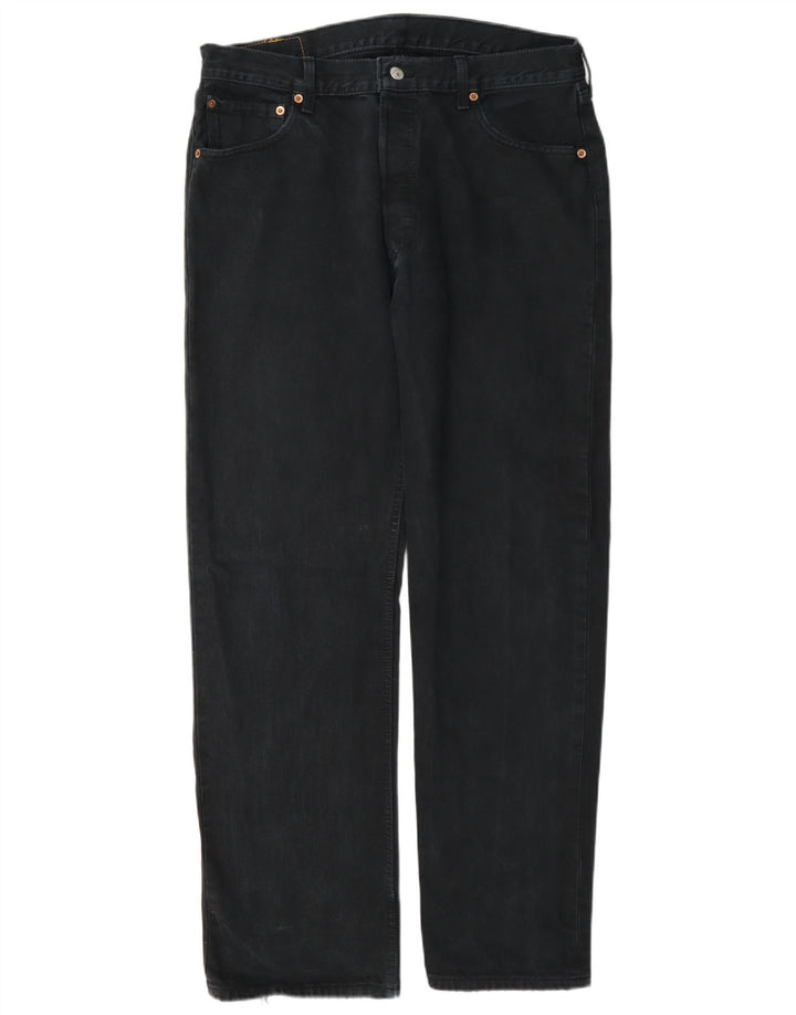 Levi's Herre 501 lige jeans W34 L32 Marineblå