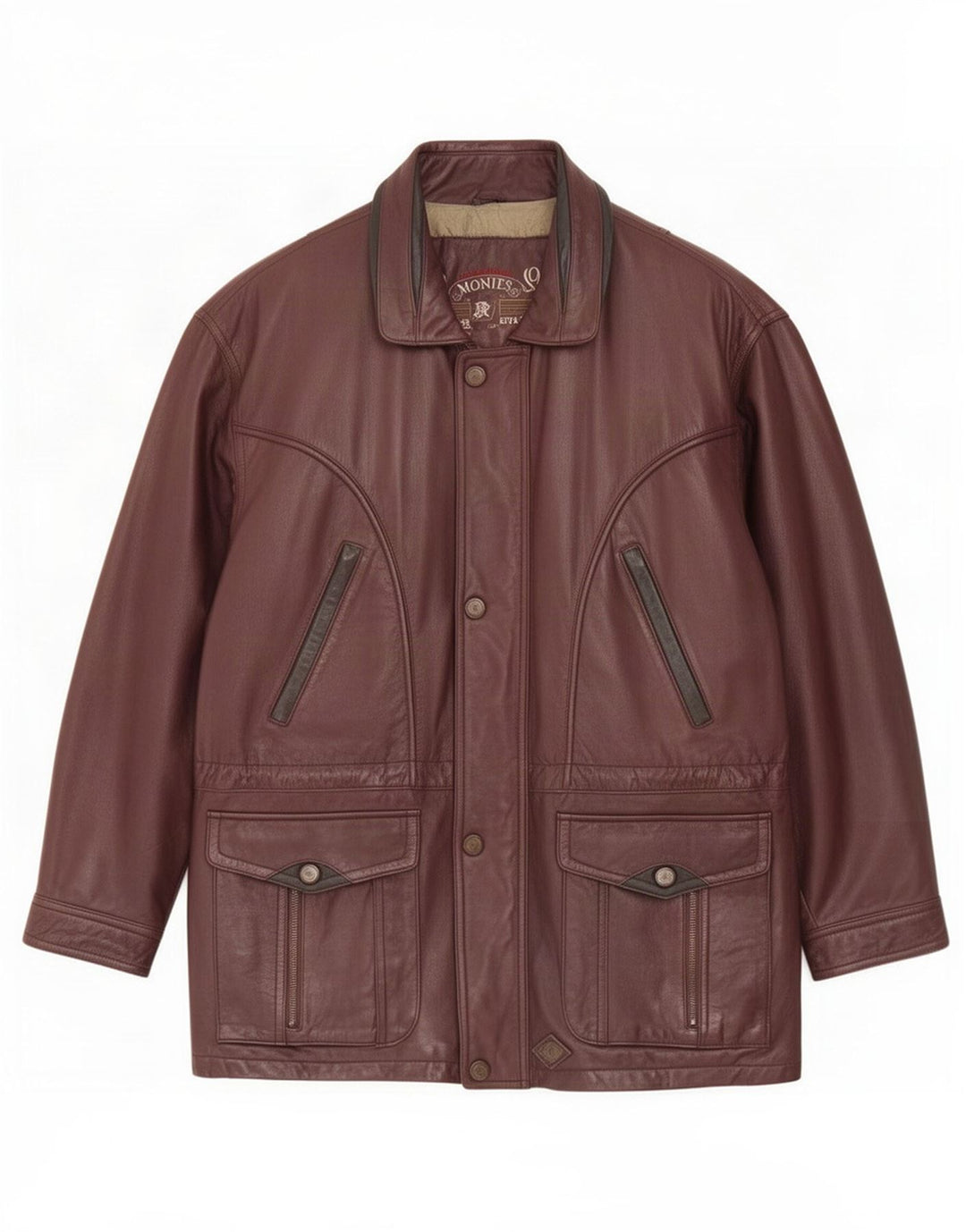 Montes Herre Læderjakke UK 44 2XL Brun