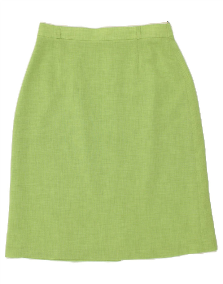 GERRY WEBER Womens A-Line Skirt UK 12 Medium W28 Green Polyester Vintage Gerry Weber and Second-Hand Gerry Weber from Messina Hembry 