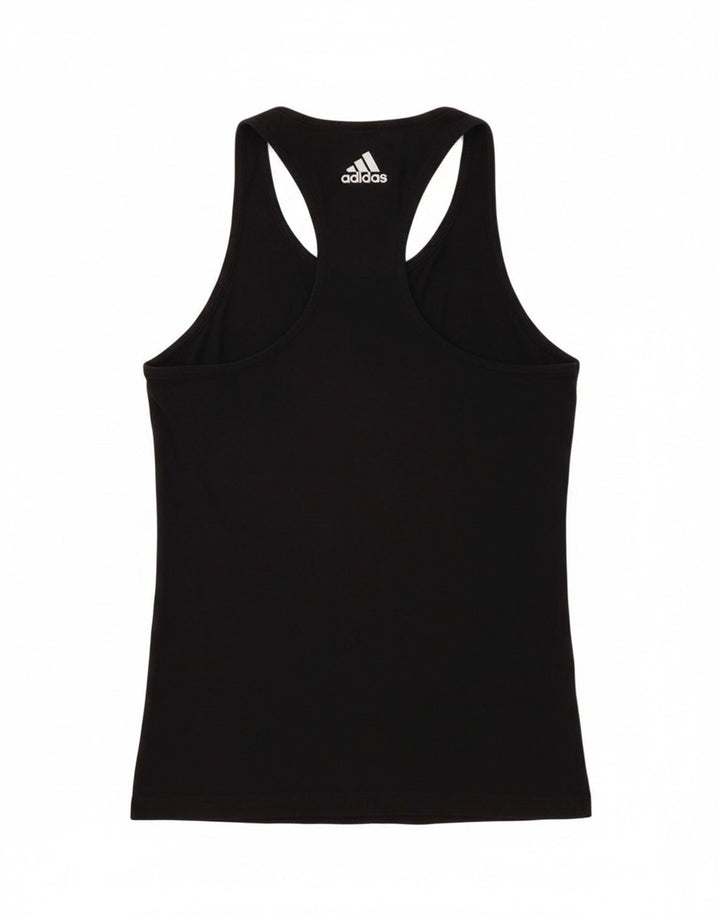 ADIDAS Womens Graphic Vest Top UK 10 Small Black
