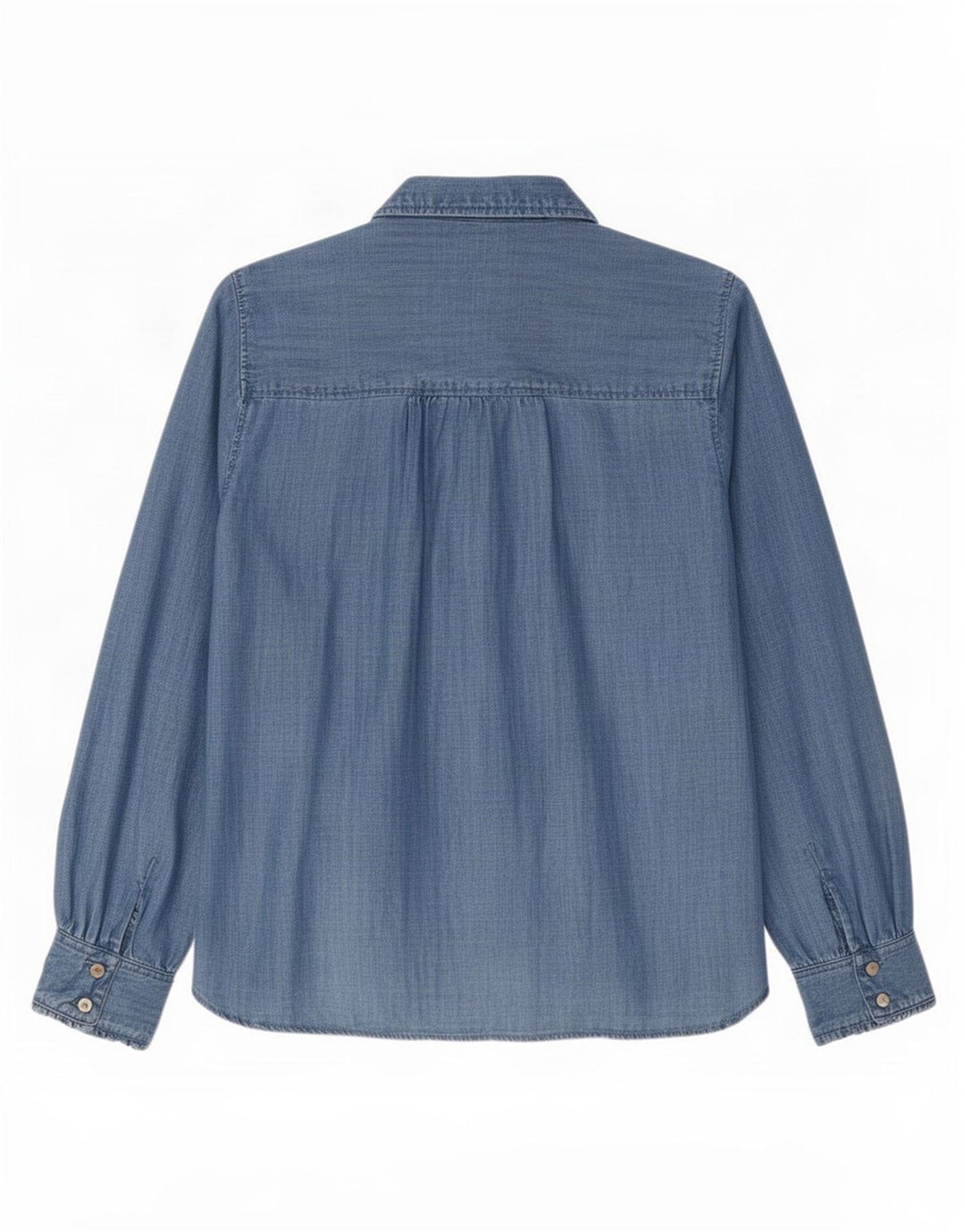 Marks & Spencer Dame Denim Shirt UK 16 Large Blue Lyocell