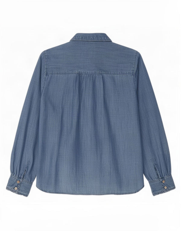 Marks & Spencer Dame Denim Shirt UK 16 Large Blue Lyocell