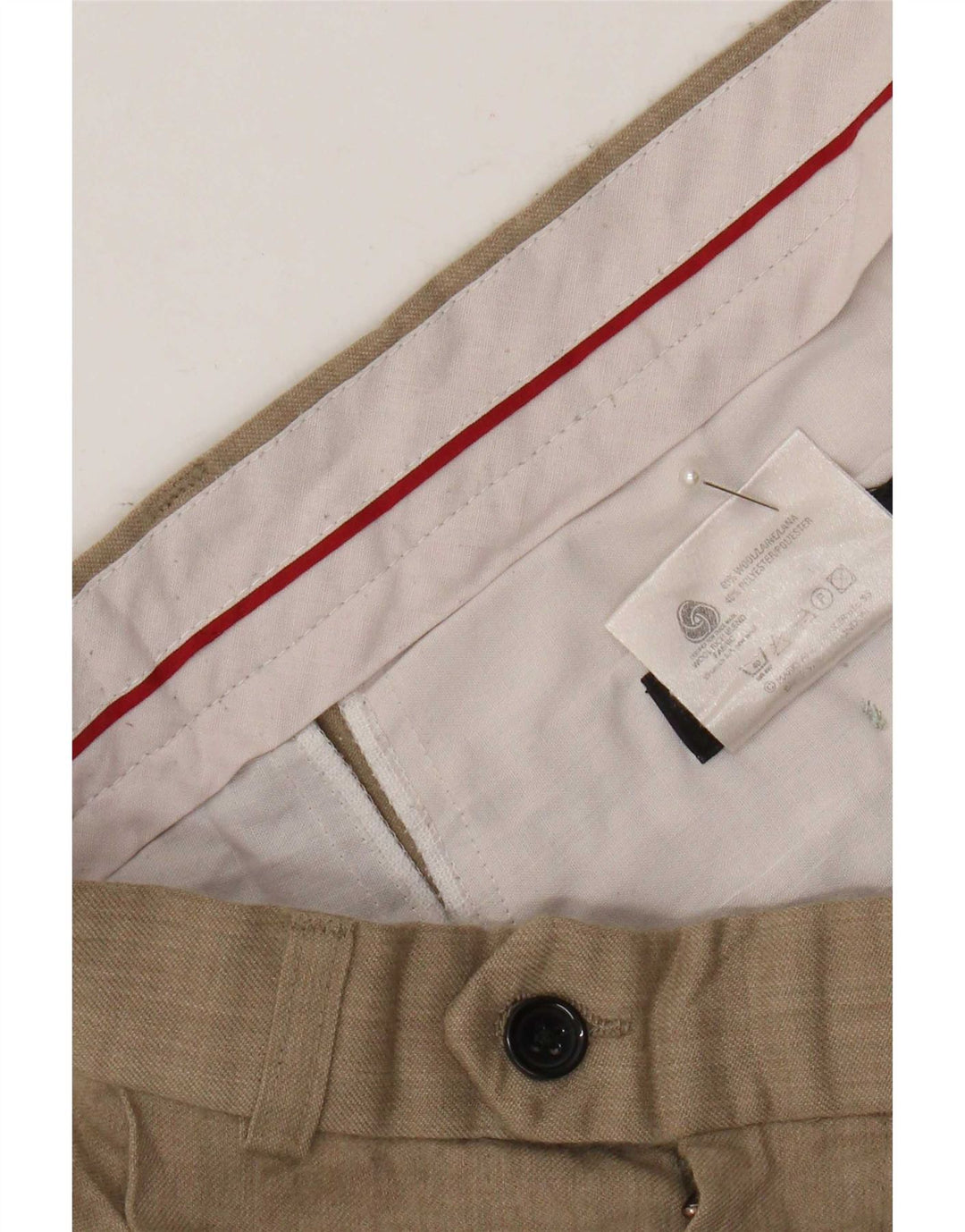 Marks & Spencer Herre St. Michael Crop Pegged jakkesætsbukser W32 L26 Beige