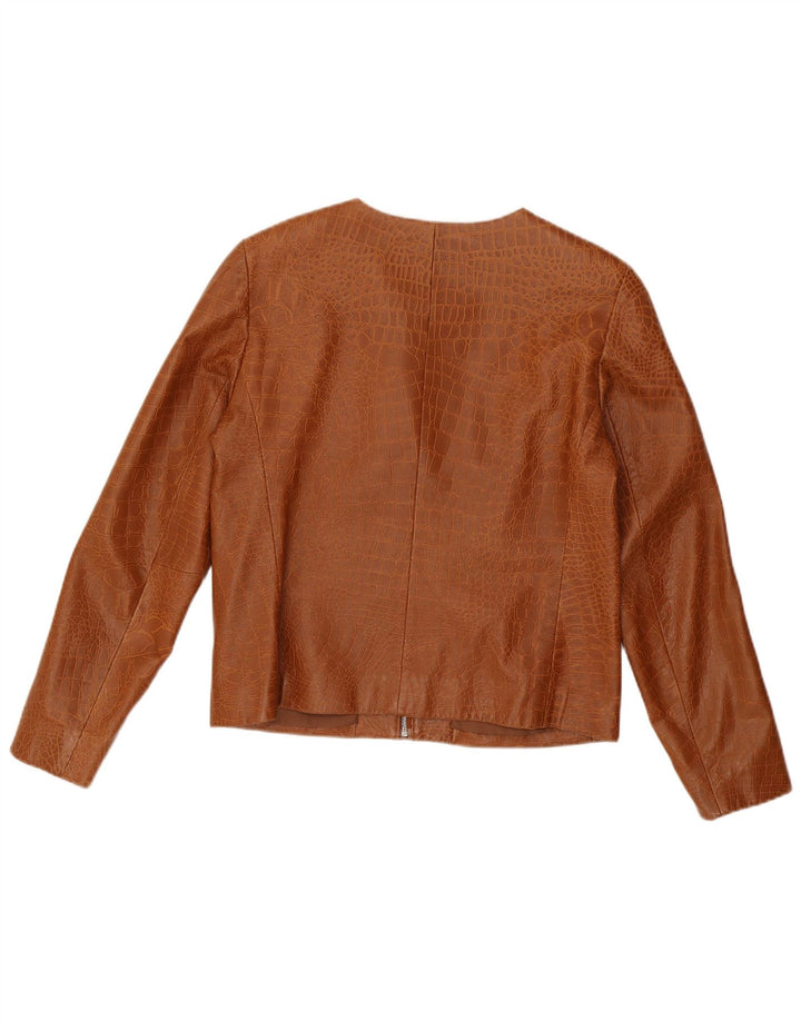 Giorgio Mobiani Damejakke UK 12 Medium Brown Animal Print