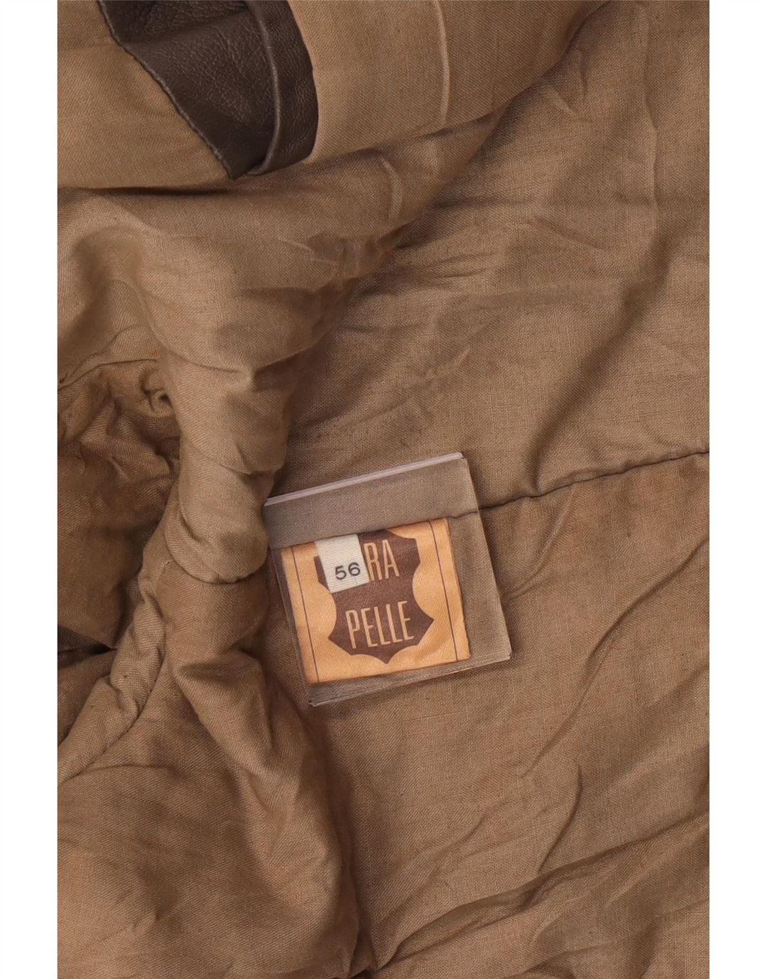 Vintage Herre Military Læderjakke IT 56 3XL Grå Læder