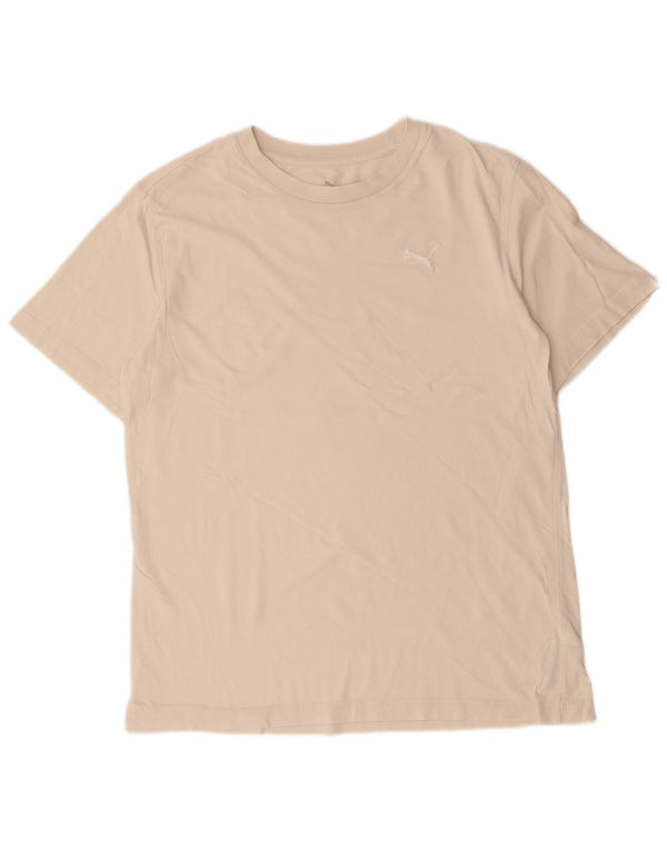 Puma Herre T-shirt Top Medium Off White Bomuld