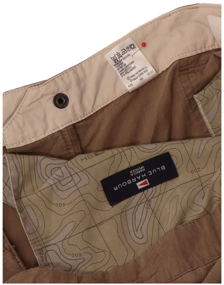 Marks & Spencer Herre Blue Harbor Cargo Shorts W38 XL Beige Bomuld